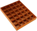 ULTECHNOVO Wooden Sorting Tray Grid Display Wood Divided Organizer Brown Finished Section Box (30 Compartments,15. 72x13. 17x1. 97 Inch Each Tray) by ULTECHNOVO