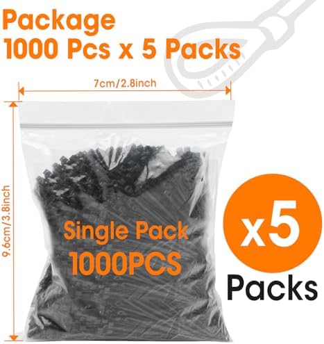5000 PCS Zip Ties 4 Inch, Small Cable Ties with 18lbs Tensile Strength, Black Zip Ties for Indoor and Outdoor Use, Wire Ties, Black - Image 5