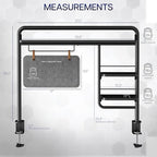 VIVO Black Clamp-on 38 inch Desktop Shelving System, DESK-SHELF38A - Image 3