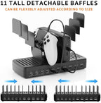 Charging Station for Multiple Devices, Adjustable Dividers Charger Dock - Image 5