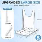 Hushee 10 Pack 5.91 inch Acrylic Book Stand for Display Adjustable - Image 2