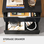 DEVAISE 5 Drawer File Cabinet, Wood Under Desk Drawers Chest Black - Image 4