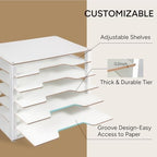 Yumkfoi Construction Paper Organizer 12" x 18", 6-Tiers Paper Storage - Image 4