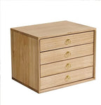 Desktop File Cabinet - Solid Wood Storage Box - Desktop Organizer, with Drawers Desktop File Cabinets, Multilayer Desktop Organizer Storage Box, Office Desktop Drawer Typ,4 Drawer - Image 3