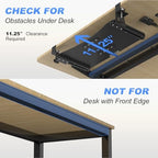suptek Large Keyboard Tray Under Desk Pull Out with C Clamp Mount, Computer Keyboard & Mouse Tray, 34 (38 Including Clamps) x 11.8 inch Slide-Out Platform Computer Drawer for Typing, Black, DSF1LB - Image 3