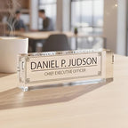 Custom Acrylic Name Plate Personalize Desk Plaque for Office Hospital Teacher Decoration Display by Artblox