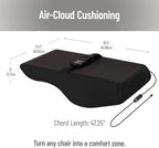 Mind Reader Heated Lumbar Support Cushion with Gentle Heat and Timer, Memory Foam Lower Back Pillow for Office Chair and Home Use, Black - Image 3