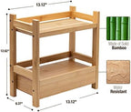 Sorbus Matcha Station Shelf, Bamboo (13" x 6.5" x 12.6", Natural Bamboo) - Image 3