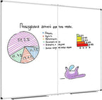 XBoard Magnetic Whiteboard 48 x 48 Inch, Foldable Dry Erase White Board with Aluminium Frame & Marker Tray 4' x 4', Wall Mounted Folding Message Presentation Board - Image 3