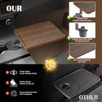 Car Tray & Car Desk for Laptop, 360° Rotating Wood Cup Holder Food Table - Image 4