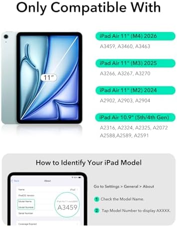 ESR for iPad Air 11 Inch Case with Keyboard M4/M3/M2, Multi-Angle Stand - Image 2