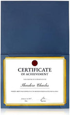 GNL Certificate Holders - 50 Packs Blue Diploma Holders, Certificate Covers with Gold Foil Border, for Letter Size 8.5 x 11 Certificate Paper, Award, Graduation, Documents - Image 7