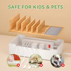 Pezin & Hulin Cable Management Box, Wire Organizer for Cords-Natural+White - Image 5