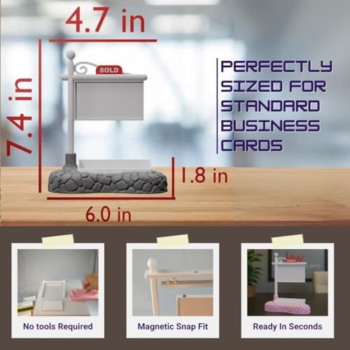 Custom Real Estate Business Card Holder | Realtor Card Holder – SOLD Sign for Real Estate Broker & Agents | Realtor Marketing | Realtor Gift (Design 9) - Image 6