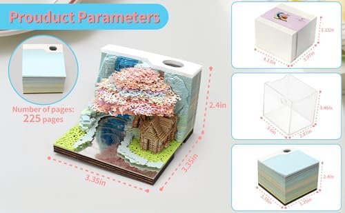 3D Memo Pad Time Piece Calendar 2026 3D Weekly Calendar Notepad - Image 3