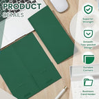 Henoyso 50 Pcs 4 x 9 Inch Mini Presentation Folders 2 Pocket, Dark Green - Image 3