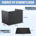 24-Pack Desk Dividers for Students, Plastic Privacy Shields Folders for Student Desks, Sturdy & Durable Testing Dividers for Classroom, Easy to Clean Classroom Privacy Folders School Supplies, Black - Image 4