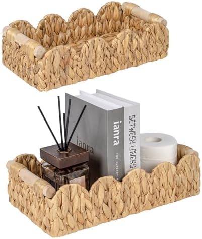 Kriitools Scalloped Toilet Paper Storage Basket, Farmhouse Home Decor by Kriitools