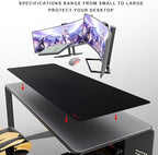 ZORESYN 63x23.6 Inch Gaming Mouse Pad – 4XL Giant Desk Mat with Smooth Surface, Noise-Reducing Non-Slip Base & Stitched Edges for Gamers and Office, Black - Image 4