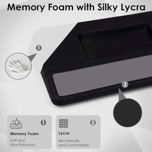 3-in-1 Ergonomic Keyboard Stand & Mouse Pad Set with Wrist Rest, Black - Image 6