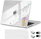 Case for MacBook Air 13 inch Case 2026, Travel Airplane by Loyrina