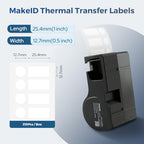 MakeID D50 Multi-Purpose Nylon Label Cartridge for Laboratory Labeling, Wire and Cable Labeling, General ID, Black on White - for D50 Label Printer, 70 Pairs - Image 5