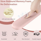 Sushret Mouse Pad and Keyboard Wrist Rest, 3-in-1 Gel Memory Foam Ergonomic Mouse Pad with Wrist Rest Set, Gaming Mousepad Arm Cushion Support for Computer Office Desk Accessories Cute Setup, Pink - Image 4