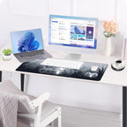 Large Keyboard Mouse Pad Set, Extended Mouse Pad+Keyboard Wrist Rest Support, Memory Foam Ergonomic Easy Typing, 4Pcs (31.5×11.8 in) Desk Pad Set for Office Home,Ghost in Misty Forest - Image 3