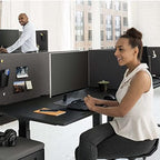 Stand Up Desk Store ReFocus Clamp-on Acoustic Desk Divider Privacy Panel that Reduces Noise and Visual Distractions (Ash Gray, 47.25" x 23.6") - Image 4