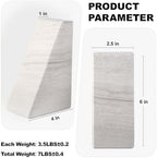 Marble Book Ends for Heavy Books, Decorative Bookends for Shelves, Durable and Heavy-Duty Bookends for Hardback Book & CDS, Off-White Unique Books Stopper & Holder, Set of 2 - Image 6