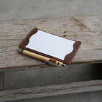 Genuine Leather Note Index Card Holder Slim Pocket Sleeve 3 x 5 Cover for Travel Sleeve 3" x 5" (12.7cm x 7.6cm) Vertical Note Card Case Weatherproof 05 (Brown, 3 x 5) - Image 3
