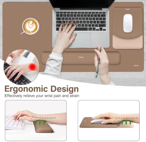 MOSISO Keyboard Mouse Pad Set, Large Gaming Mouse Pad&Keyboard Wrist Rest - Image 3