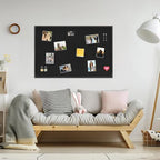 DAHAPYBOO Cork Board with Linen Black,Bulletin Board 36"x24" - Image 5