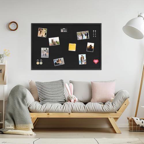 DAHAPYBOO Cork Board with Linen Black,Bulletin Board 36"x24" - Image 5