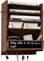 Rustic wall mail organizer,Key and Mail File Holder for Wall Mount by Unknown