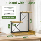 LASZOLA Plant Stand Indoor Tabletop Shelf Small for Desk, Wooden Brown - Image 2