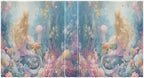 Beautiful Mermaid Coral Round Ring Binders 1.5 Inch 3 Ring Binder with Clipboard Holds 200 Sheets Office Home School - Image 2