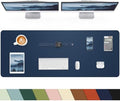 Desk mat Large, Leather Desk Pad Protector,Office Desk Mat,Mouse Pad, Non-Slip Desk Blotter, Laptop Desk Pad, Waterproof Desk Writing Pad for Office&Home (Midnight Blue, 55" x 24") by cebowa
