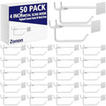 Zonon 50 Pack 4 Inch Metal Scan Hooks with Label Holder for 1/4" Pegboard by Zonon