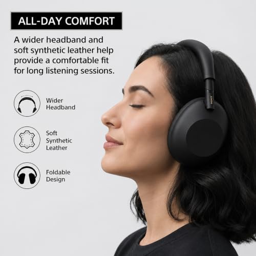 Sony WH-1000XM6 The Best Noise Canceling Wireless Headphones, HD NC Processor QN3, 12 Microphones, Adaptive NC Optimizer, Mastered by Engineers, Studio-Quality, 30-Hour Battery with Deco Guide Bundle - Image 7