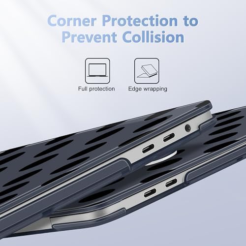 for MacBook Pro 16 inch Case 2019 2020 Release Model A2141, Plastic Hard Shell Cover with Keyboard Cover & Screen Protector for MacBook Pro 16 inch with Touch Bar, Black Polka Dots - Image 3