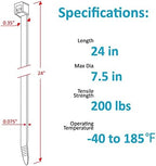 Long Zip Ties Heavy Duty 24 inch, Large Zip Ties with 200 lbs Tensile Strength, Big Cable Ties, Black, 250 Pack, by GAIIAN - Image 2