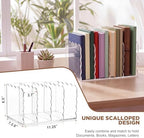1 PC Scalloped Acrylic Magazine Holder, File Organizer, Standard Style - Image 2