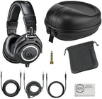 Audio-Technica ATH-M50x Closed-Back Monitor Headphones | Black Bundle by Unknown