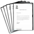 Black Vinyl Folders, Heavy Duty Plastic Folders with Clear Front Pocket, Doctor Stuff, Letter Size L-Type Document Holder for Home, Office and Medical, Pack of 50 by DoctorStuff