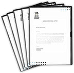 Black Vinyl Folders, Heavy Duty Plastic Folders with Clear Front Pocket, Doctor Stuff, Letter Size L-Type Document Holder for Home, Office and Medical, Pack of 50 by DoctorStuff