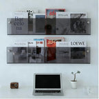ROYALITA 2-Pack Acrylic Magazine Holder Brochure Holder, Gray 36 Inch - Image 3