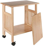 Winsome Mission 2-Shelf Wood Mobile Printer Stand, Brown (81628) - Image 4