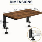 Clamp-On Desk Extender, 15 x 9.5 Inch Monitor Riser - Image 2