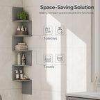 HOOBRO Corner Shelf Wall-Mounted, Set of 2 Floating Corner Shelves for Wall - Image 6